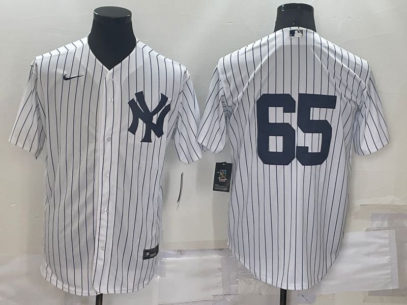 Men New York Yankees #65 No Name White Game 2022 Nike MLB Jersey